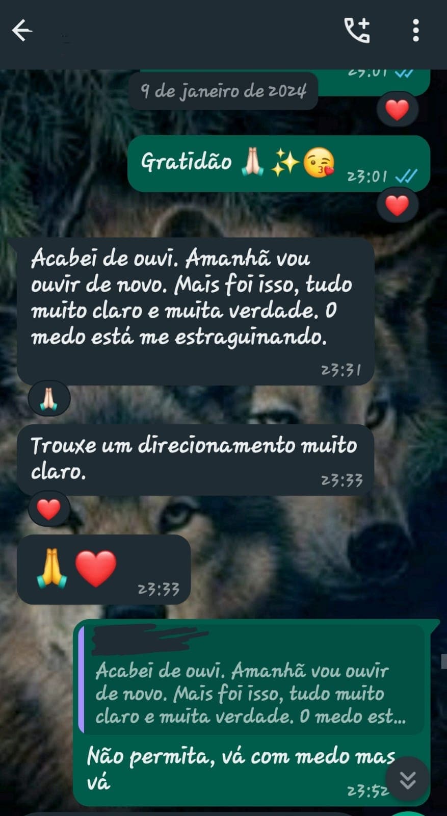 Feedback printscreen from whatsapp