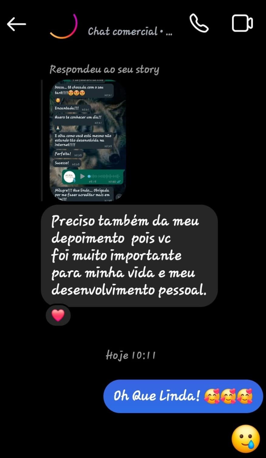 Feedback printscreen from whatsapp