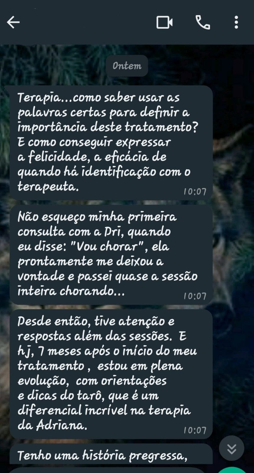 Feedback printscreen from whatsapp